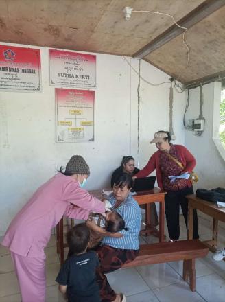 Pelaksanaan PIN-POLIO ke 2 di Banjar Dinas Tonggak